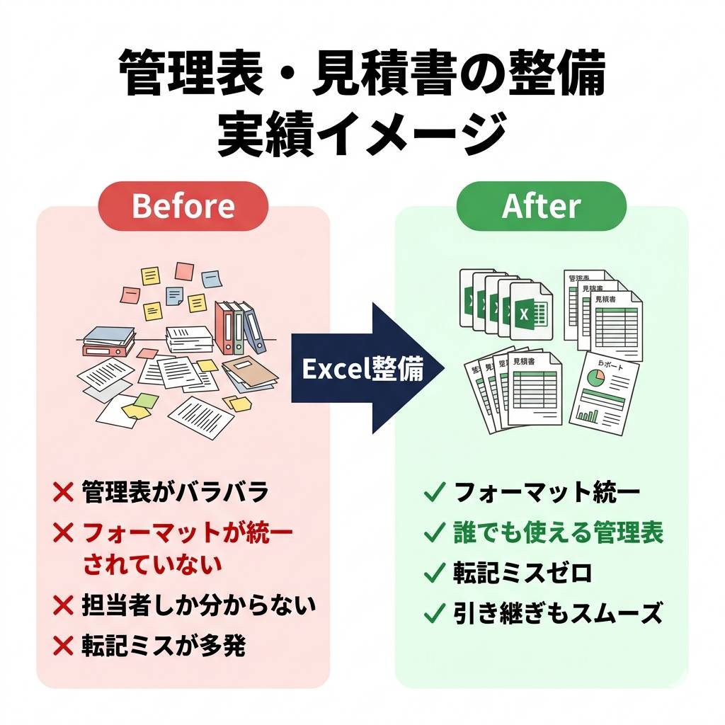 管理表整備 Before After